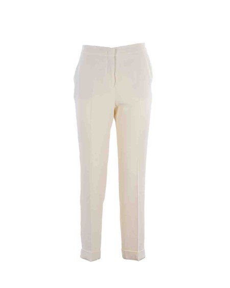 Shop ETRO  Trousers: Etro high-waisted trousers.
High-waisted stretch trousers.
High waist.
Hook and zip closure.
Ankle length.
Slim fit.
68% viscose, 31% acetate, 3% elastane.
Made in Italy.. WREA0002 99TUDH3-W0275